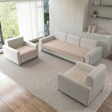 Holland Quilted Soft Velvet Sofa Seat Cover Mat For 5 Seater (3+1+1) with Decorative Handcrafted Tassel