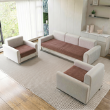 Holland Quilted Soft Velvet Sofa Seat Cover Mat For 5 Seater (3+1+1) with Decorative Handcrafted Tassel