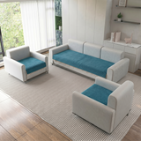 Holland Quilted Soft Velvet Sofa Seat Cover Mat For 5 Seater (3+1+1) with Decorative Handcrafted Tassel