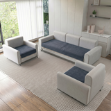 Holland Quilted Soft Velvet Sofa Seat Cover Mat For 5 Seater (3+1+1) with Decorative Handcrafted Tassel