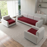 Holland Quilted Soft Velvet Sofa Seat Cover Mat For 5 Seater (3+1+1) with Decorative Handcrafted Tassel