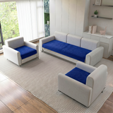 Holland Quilted Soft Velvet Sofa Seat Cover Mat For 5 Seater (3+1+1) with Decorative Handcrafted Tassel