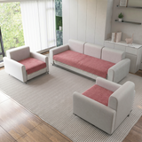 Holland Quilted Soft Velvet Sofa Seat Cover Mat For 5 Seater (3+1+1) with Decorative Handcrafted Tassel