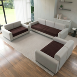 Holland Quilted Soft Velvet Sofa Seat Cover Mat For 7 Seater (3+2+2) with Decorative Handcrafted Tassel