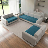 Holland Quilted Soft Velvet Sofa Seat Cover Mat For 7 Seater (3+2+2) with Decorative Handcrafted Tassel