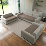 Holland Quilted Soft Velvet Sofa Seat Cover Mat For 7 Seater (3+2+2) with Decorative Handcrafted Tassel