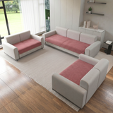 Holland Quilted Soft Velvet Sofa Seat Cover Mat For 7 Seater (3+2+2) with Decorative Handcrafted Tassel