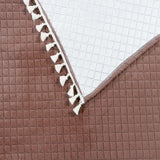 Holland Quilted Soft Velvet Sofa Seat Cover Mat For 1 Seater with Decorative Handcrafted Tassel