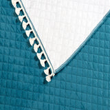 Holland Quilted Soft Velvet Sofa Seat Cover Mat For 1 Seater with Decorative Handcrafted Tassel