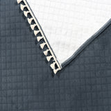 Holland Quilted Soft Velvet Sofa Seat Cover Mat For 1 Seater with Decorative Handcrafted Tassel