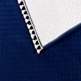 Holland Quilted Soft Velvet Sofa Seat Cover Mat For 1 Seater with Decorative Handcrafted Tassel