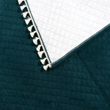 Holland Quilted Soft Velvet Sofa Seat Cover Mat For 1 Seater with Decorative Handcrafted Tassel