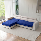 Holland Quilted Soft Velvet Sofa Seat Cover Mat For L Shape 4 Seater (L2+2) with Decorative Handcrafted Tassel
