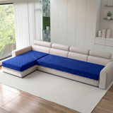 Holland Quilted Soft Velvet Sofa Seat Cover Mat For L Shape  Seater ( L3+2 ) with Decorative Handcrafted Tassel