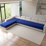 Holland Quilted Soft Velvet Sofa Seat Cover Mat For L Shape 7 Seater ( L4+3 ) with Decorative Handcrafted Tassel
