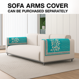 Anti-Slip Floral Velvet Sofa Cover For L4+3 Seater Sofa