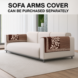 Anti-Slip Floral Velvet Sofa Cover For L4+3 Seater Sofa