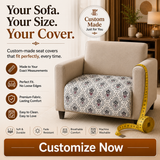 Premium Velvet Digital Printed Fabric with Customizable Seat Length and Fixed Seat Depth at 36 Inches