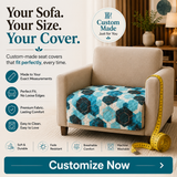 Premium Velvet Digital Printed Fabric with Customizable Seat Length and Fixed Seat Depth at 36 Inches