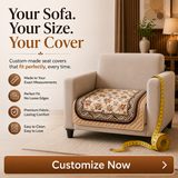 Premium Velvet Digital Printed Fabric with Customizable Seat Length and Fixed Seat Depth at 36 Inches