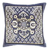 Nendle Jacquard Weaved Decorative Velvet Cushion Cover Set of 5 Pieces (Grey, 16x16 Inches)