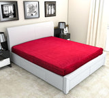 Nendle Water Proof Elastic Fitted TPU Laminated Terry Cotton Mattress Protector Cover Queen Size 78x60 Inches| 6.5x5 Feet (Maroon, Fits Upto Mattress of Thickness 10 Inches)