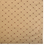 Nendle Both Side Use Polka Dot Design Cotton Dohar for Single Bed Light Weight for Summer (Camel White, 1 Piece)