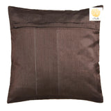 Nendle Velvet Plain/Solid Cushion Covers Set of 5 Cushion (Dark Brown, 16x16 Inches)